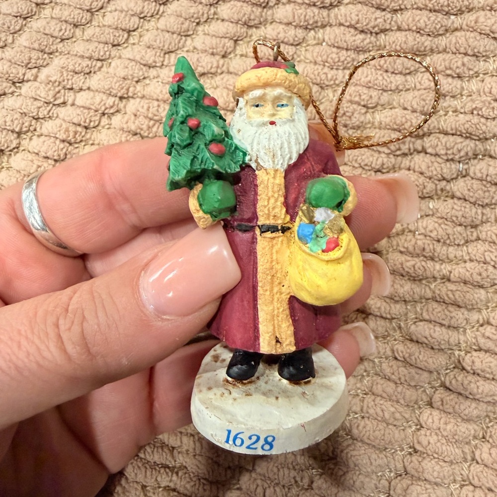 Russ Berrie Santa Through the‎ Ages 1628 Ornament Vintage Christmas Collectible